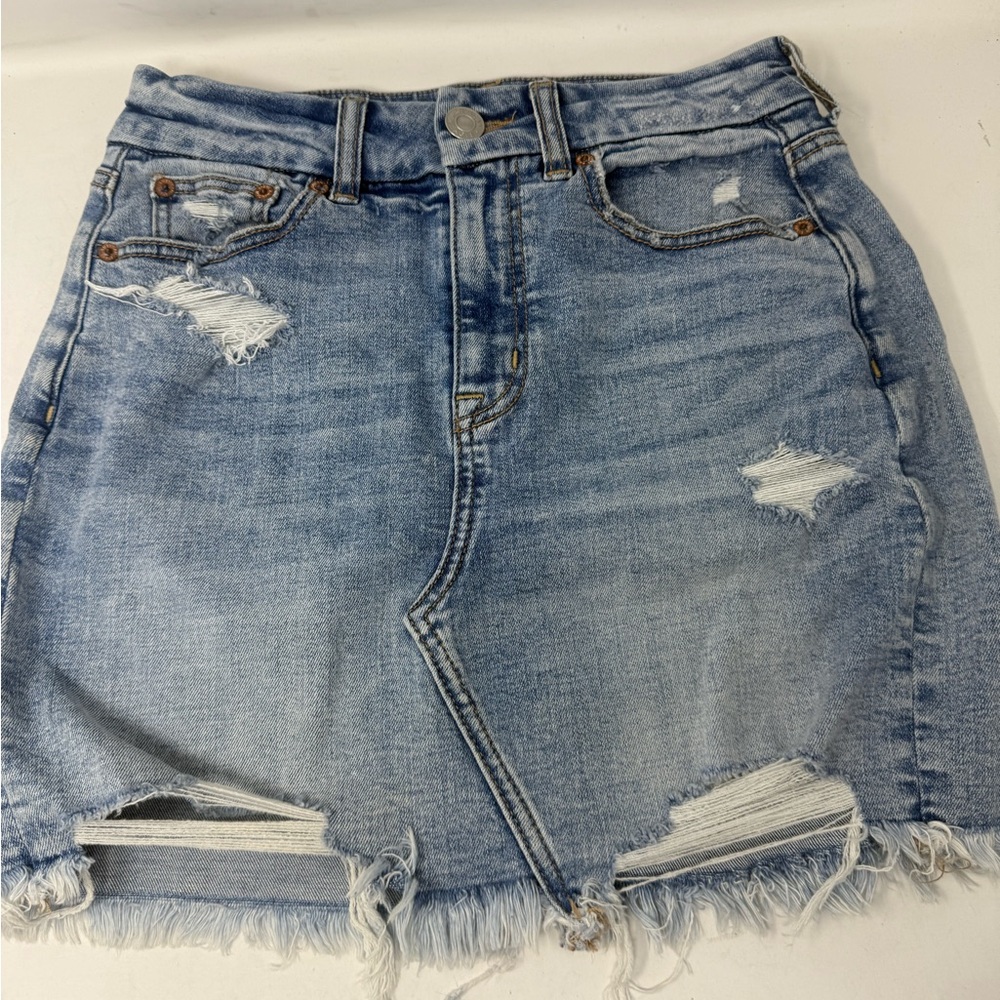 American Eagle Outfitters Blue Mini Pencil Skirt